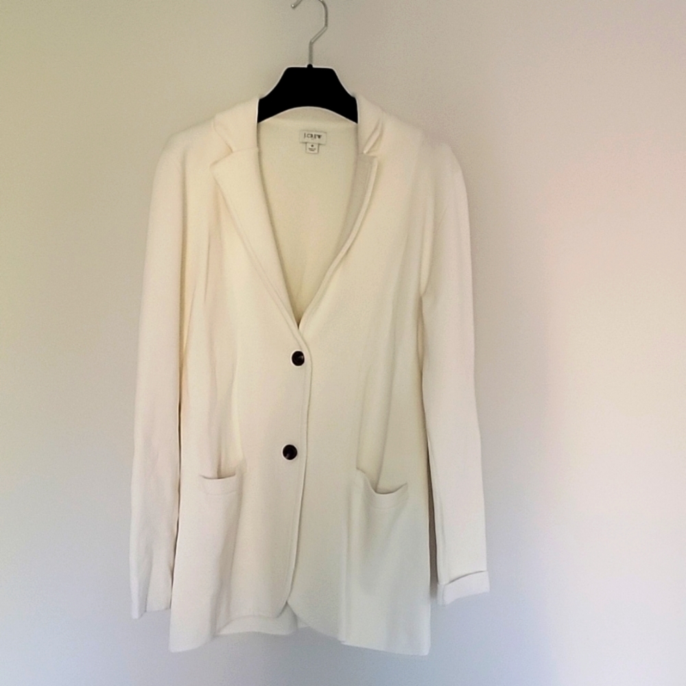 Brand new J. Crew Knit Cardigan Blazer Ivory Size Small